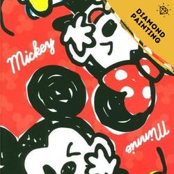 De Hobby Planeet | Diamond Painting Disney 30x40cm - Mickey en Minnie Mouse - Walt Disney - Diamond Painting Volwassenen - Diamond Painting Kinderen - Diamond Painting Pakket Volledig - Vierkante steentjes